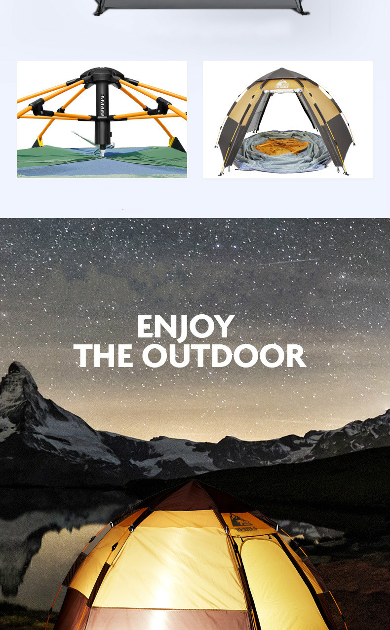 Cheap Goat Tents Hewolf Quick Automatic Open Tent 3 8 Person Double Layer Large Camping Family Outdoor Recreation Party Tents Awning Beach Tent Tents 